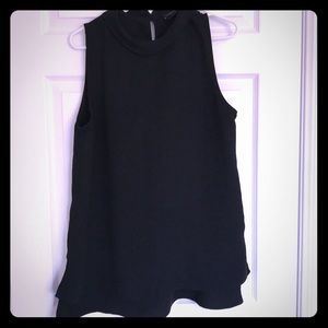 Ann Taylor Factory black sleeveless blouse